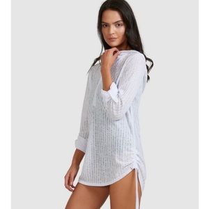 Billabong Love Child cover up with hood white size large